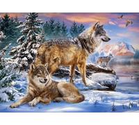 Rompecabezass 1000 Piezas - Wolfs In The Snow Pósters - Juguete Rompecabezas Familiar para Adultos - Juego De Memoria para Mayores - Decoración Mural Ja312Zp