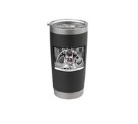 ROMPER TOBILLOS NO PROMESAS EN EL BALONCESTO BLANCO Y NEGRO Vaso térmico de acero inoxidable de doble pared