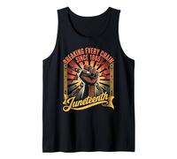 Rompiendo Todas Las Cadenas Desde 1865 Mujeres Hombres Juneteenth Libertad Camiseta sin Mangas