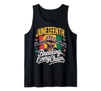 Rompiendo Todas Las Cadenas Desde 1865 Mujeres Hombres Juneteenth Libertad Camiseta sin Mangas