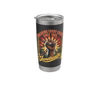Rompiendo todas las cadenas desde 1865 Mujeres Hombres Juneteenth Libertad Vaso térmico de acero inoxidable de doble pared