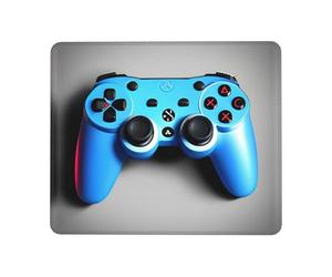 RoMuka Alfombrilla de mouse azul con borde de bloqueo de goma de varios tamaños (horizontal), almohadilla de escritura de oficina adecuada para portátiles domésticos, etc.