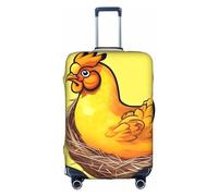 RoMuKa Bird'S Nest Golden Chicken Journey Escort, protección exquisita, funda de maleta altamente elástica, perfecta para maletas de 18 a 32 pulgadas, haciendo que viajar sea más cómodo, Blanco, S