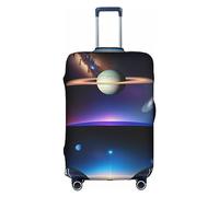 RoMuKa Cosmic Saturn Journey Escort, protección exquisita, funda de maleta altamente elástica, perfecta para maletas de 18 a 32 pulgadas, haciendo que viajar sea más cómodo, Blanco, L