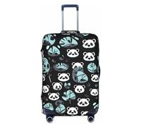 RoMuKa Escort de viaje con cara de panda blanco y negro, protección exquisita, funda de maleta altamente elástica, perfecta para maletas de 18 a 32 pulgadas, haciendo que viajar sea más cómodo,