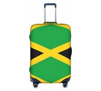RoMuKa Escort de viaje con la bandera de Jamaica, protección exquisita, funda de maleta altamente elástica, perfecta para maletas de 18 a 32 pulgadas, haciendo que viajar sea más cómodo, Blanco, S