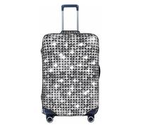 RoMuKa Escort de viaje con lentejuelas plateadas, protección exquisita, funda de maleta altamente elástica, perfecta para maletas de 18 a 32 pulgadas, haciendo que viajar sea más cómodo, Blanco, XL