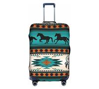 RoMuKa Escort de viaje con patrón de rayas de caballo, protección exquisita, funda de maleta altamente elástica, perfecta para maletas de 18 a 32 pulgadas, haciendo que viajar sea más cómodo, Blanco,