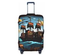 RoMuKa Escort de viaje de barco pirata de dibujos animados, protección exquisita, funda de maleta altamente elástica, perfecta para maletas de 18 a 32 pulgadas, haciendo que viajar sea más cómodo,