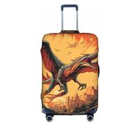 RoMuKa Escort de viaje de dinosaurios voladores, protección exquisita, funda de maleta altamente elástica, perfecta para maletas de 18 a 32 pulgadas, haciendo que viajar sea más cómodo, Blanco, L