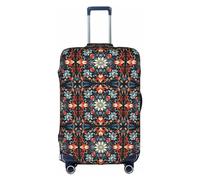 RoMuKa Escort de viaje de flores azules florecientes, protección exquisita, funda de maleta altamente elástica, perfecta para maletas de 18 a 32 pulgadas, haciendo que viajar sea más cómodo, Blanco,