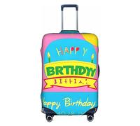 RoMuKa Escort de viaje de globo de feliz cumpleaños, protección exquisita, funda de maleta altamente elástica, perfecta para maletas de 18 a 32 pulgadas, haciendo que viajar sea más cómodo, Blanco, XL