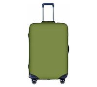 RoMuKa Escort de viaje verde oscuro sólido, protección exquisita, funda de maleta altamente elástica, perfecta para maletas de 18 a 32 pulgadas, haciendo que viajar sea más cómodo, Blanco, L