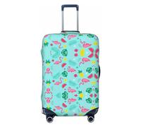 RoMuka Flamingo - Funda protectora elástica para compartimento de equipaje, adecuada para equipaje de 45 a 81 cm, Flamingo Helado Fruta, L