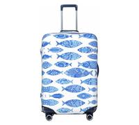 RoMuka Flamingo - Funda protectora elástica para compartimento de equipaje, adecuada para equipaje de 45 a 81 cm, Pintura para peces., M