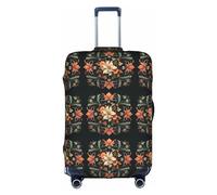 RoMuKa Formas geométricas de orquídeas de viaje, protección exquisita, funda de maleta altamente elástica, perfecta para maletas de 18 a 32 pulgadas, haciendo que viajar sea más cómodo, Blanco, S