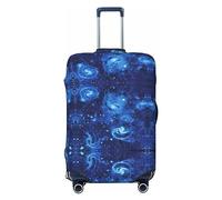 RoMuka Funda protectora elástica para compartimento de equipaje de 45,7 a 81,3 cm, Blue Universe Space Galaxy, L