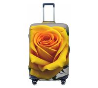 RoMuka Funda protectora elástica para compartimento de equipaje de café caliente con granos de café, adecuada para equipaje de 45 a 81 cm, Amarillo rosa, S