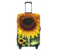 RoMuka Funda protectora elástica para compartimento de equipaje de café caliente con granos de café, adecuada para equipaje de 45 a 81 cm, Girasol amarillo, M