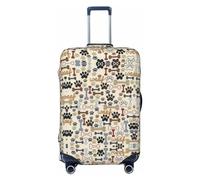 RoMuka Funda protectora elástica para compartimento de equipaje, diseño de delfines, flores, estrellas de mar, coral, conchas marinas, adecuada para equipaje de 45,7 a 81,3 cm, huesos de perro paw, XL