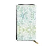 RoMuka Green Sea Blue Seaweed Leather Long Handheld Wallet Card Bag For Credit Card Money Coin Storage, Black, 10691, Black, One Size, Black, One Size, Black, Talla única