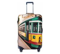 RoMuka Lisboa Patrón de Tranvía Funda Elástica para Equipaje Cubierta Protectora Cubierta de Equipaje Adecuada para Equipaje de 45-81 cm, Patrón de Tranvía Lisboa, Medio, Patrón de tranvía de Lisboa,