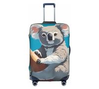 RoMuKa Una escort feliz de viaje de koala, protección exquisita, funda de maleta altamente elástica, perfecta para maletas de 18 a 32 pulgadas, haciendo que viajar sea más cómodo, Blanco, M