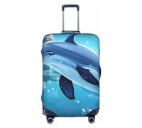 RoMuKa Winter The Dolphin Journey Escort, protección exquisita, funda de maleta altamente elástica, perfecta para maletas de 18 a 32 pulgadas, haciendo que viajar sea más cómodo, Blanco, S