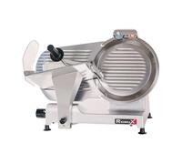 Romux® Cortadora de Fiambre Profesional Eléctrica 220V Sobremesa Cuchilla de 300 mm de Diámetro 420W de Potencia | Cortaembutidos Regulable en Espesor 0-16 mm Ideal para Jamón y otros Embutidos