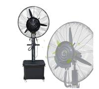 Romyqpipy Ventilador Nebulizador, 3 Velocidades, Ventilador PortáTil para Exteriores Industrial con Nebulizador, Altura Ajustable, Con DepóSito De 42l Y Ruedas para Garajes, Almacenes y Talleres