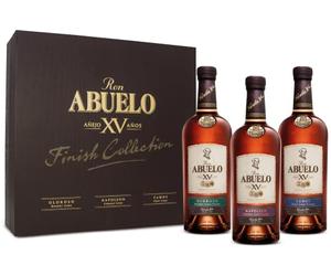 Ron Abuelo Finish Collection - Estuche para Regalo con 3 Botellas de Ron Premium: Finish Collection Napoléon, Oloroso y Tawny - Pack 3 botellas x 0,20 cl