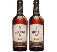 Ron Abuelo - Ron Añejo 12 Años Gran Reserva - Estuche con Botella 700 ml. (Paquete de 2)