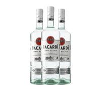 Ron Bacardí Blanco Botella Misil 1 L (Caja de 3 Botella Misil de 1 L)