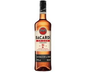 Ron BACARDÍ Spiced, ALC. 35%, 70 cl / 700 ml, licor de primera calidad elaborado con ron envejecido en barrica, mezclado con aromas naturales y especias (Paquete de 6)