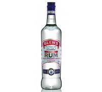 Ron Blanco Glen's 100 cl Alcohol 37,5% - Ron ideal para cócteles en el práctico formato de 1 litro - Ron Blanco