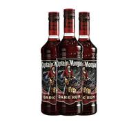 Ron Captain Morgan Dark Botella Misil 1 L (Caja de 3 Botella Misil de 1 L)