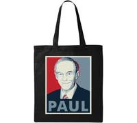 Ron Paul Pop Art Style Poster Art - Bolsa de algodón ecológico natural, color negro, talla única, Negro -, Talla única