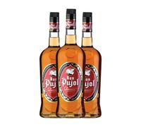 Ron Pujol Dorado Añejo Botella Misil 1 L (Caja de 3 Botella Misil de 1 L)