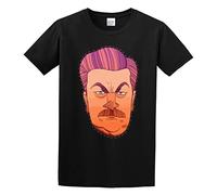 Ron Swanson Love Ideas Men's Cotton T-Shirt Black Shirt Top tee XXL