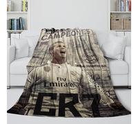 Ronaldo Manta Cálida Esponjosa - Fútbol Manta Suave para Brindar Calidez Y Felicidad - Manta para Idea Regalo Cumpleaños Navidad para Niños Jóvenes Adultos 40x50inch(100x130cm)
