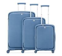 Roncato Arcade DLX 4 ruedas Juego de maletas 3 piezas con pliegue de expansión azul