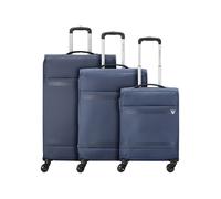 Roncato Jazz 4.0 4 ruedas Juego de maletas 3 piezas Con asa expansible azul
