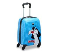 RONCATO Maleta Trolley Looney Tunes Silvestre Azul - Equipaje con ruedas para niños de 2 a 5 años - Dimensiones 44 x 31 x 20