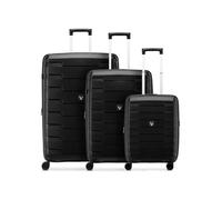 Roncato Skyline 2.0 4 ruedas Juego de maletas 3 piezas con pliegue de expansión negro