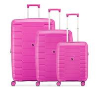 Roncato Skyline 2.0 4 ruedas Juego de maletas 3 piezas con pliegue de expansión fucsia