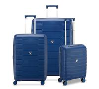 Roncato Skyline 2.0 Juego DE Maletas (Grande, Mediano, Cabina) Azul Oscuro