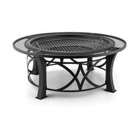 Ronda Brasero Ø95cm Parrilla Protección antichispas Acero pavonado Blumfeldt