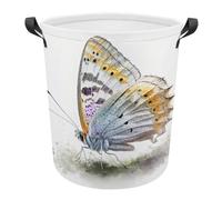 Ronda Cestos Para La Colada Mariposa Romántica, Mariposa, Boho Cesta Ropa Sucia Almacenaje Ronda Cesta De Lavadero Moderno Cubo Ropa Sucia Para Dormitorio Baño Habitacion 34X42CM