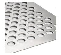 Ronda de chapa perforada, malla hoja acero inoxidable 304 for filtración ventilación, tamaños múltiples plateados(5mm Mesh,20x20cm)