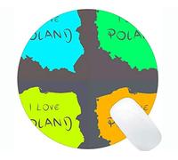 Ronda de Juego Alfombrilla de ratón, Polonia Temas Antideslizante de Goma Base Mousepad